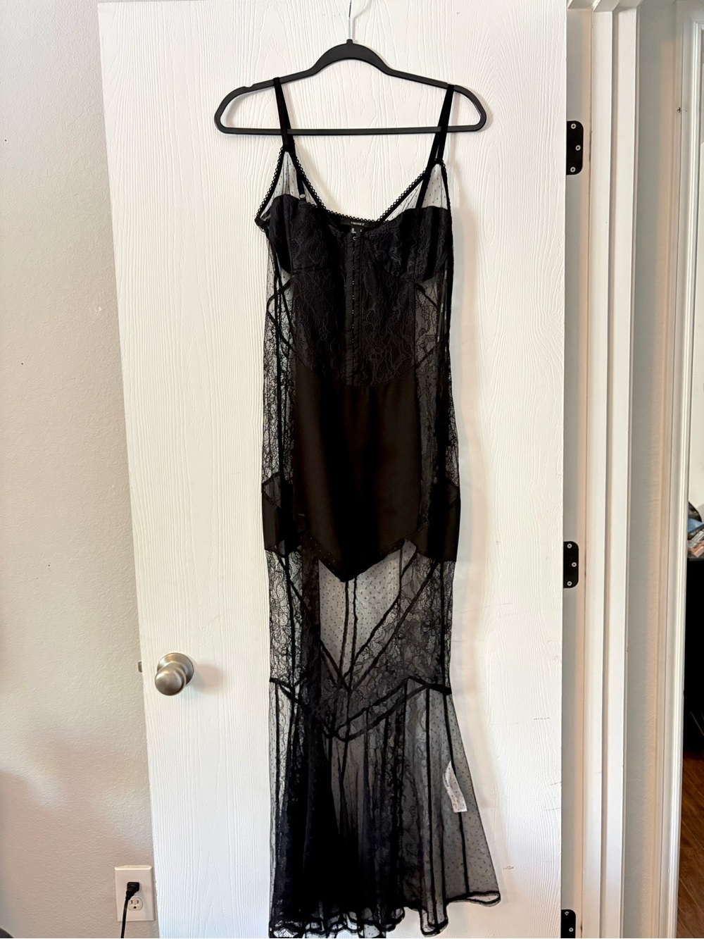 Sheer Lace Black Dress